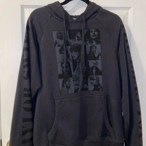 Taylor Swift Gray Tonal Graphic Hoodie